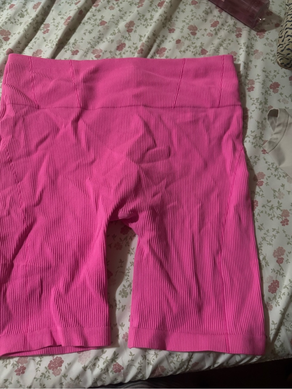 Aeropostale Ribbed Hot Pink High-Rise Bike Shorts